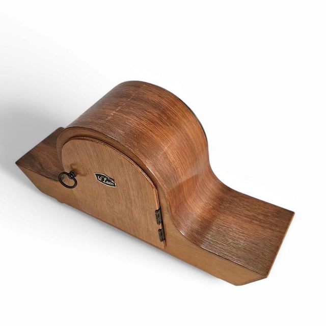 Brown Mantelpiece with Clock from Junghans, 1930s For Sale - Image 8 of 16