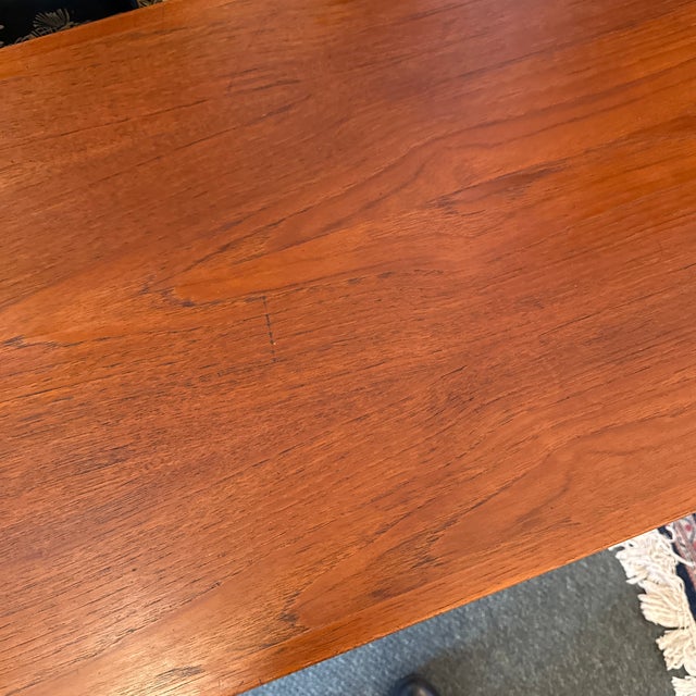 Mid 20th Century Teak Wood Office Desk With Cabinet For Sale - Image 9 of 18