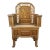 Early 20th Century Boxwood Bas-Relief Seat With Armrests For Sale