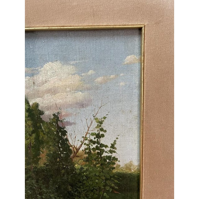 Ugo Gheduzzi, Italian Landscape, 1910s, Oil on Cardboard For Sale - Image 6 of 7