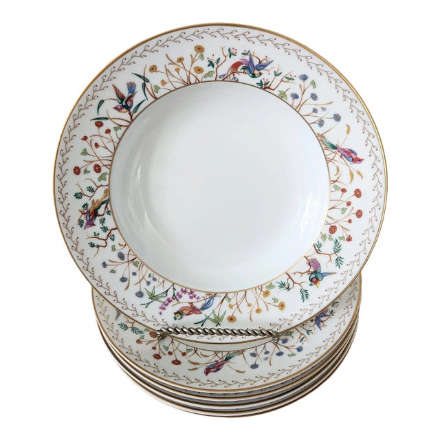 1990s Tiffany & Co. Audubon Rimmed Soup Bowls- Set of 6 For Sale