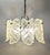 Transparent Carl Fagerlund Orrefors Brass & Murano Glass Leaves Chandelier For Sale - Image 8 of 9