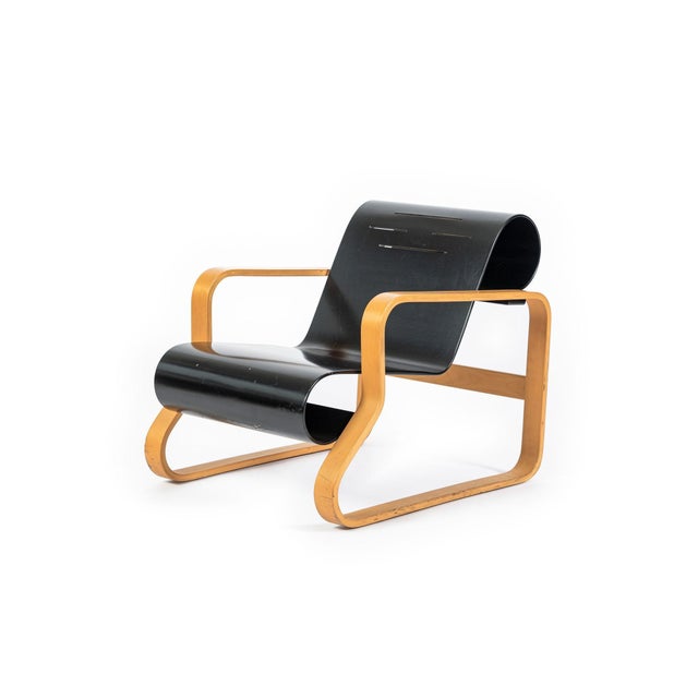 Mid-Century Modern Vintage Paimio #41 Plywood Armchair by Alvar Aalto for Artek For Sale - Image 3 of 14