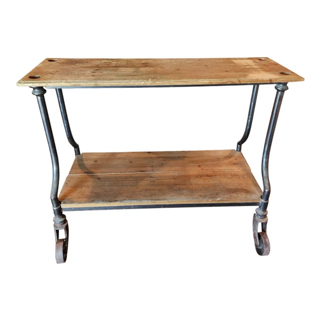 Antique Industrial Display Table For Sale