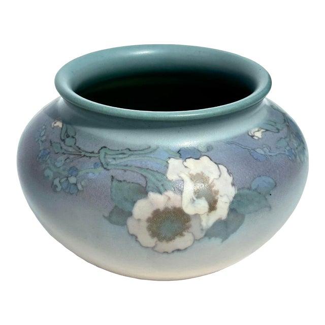 Rookwood Frederick Rothenbusch Art Pottery Floral Vellum Vase-Factory 2nd For Sale