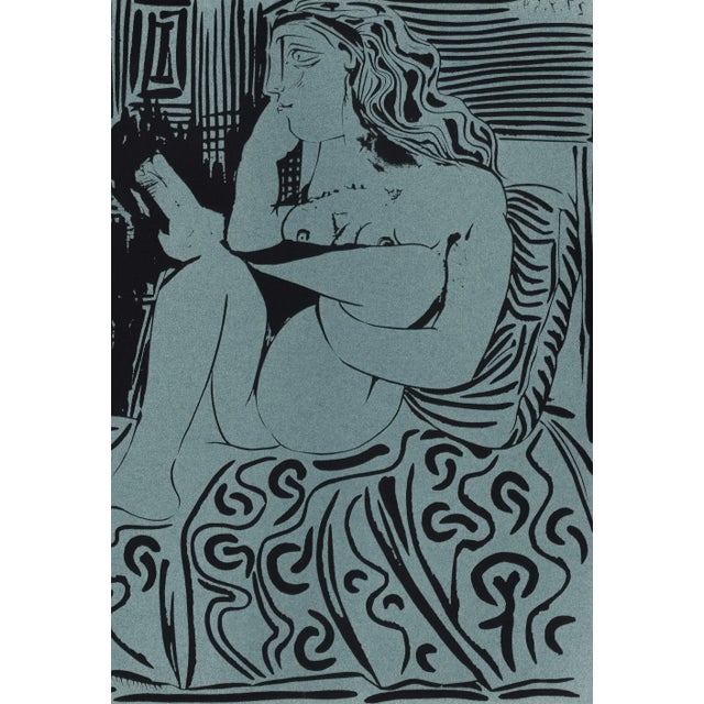 Pablo Picasso 1962 Pablo Picasso Linocut Engraving "Two Women" For Sale - Image 4 of 9