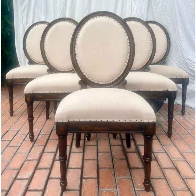 Early 21st Century Stanley Furniture European Farmhouse Louis XVI Medallion Dining Chairs-Set of 6 For Sale - Image 5 of 14