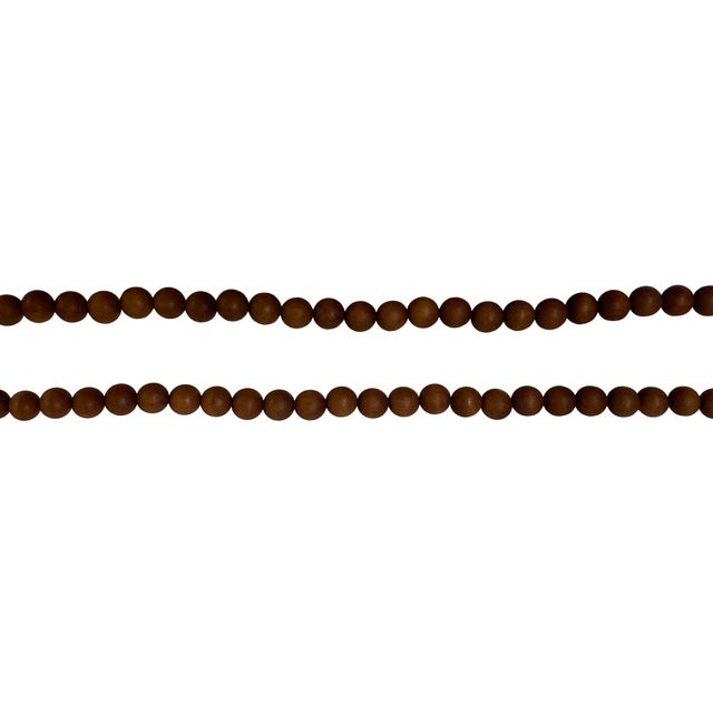 2010s Long Oriental Brown Sandalwood Beads Hand Rosary Praying Chain For Sale - Image 5 of 7