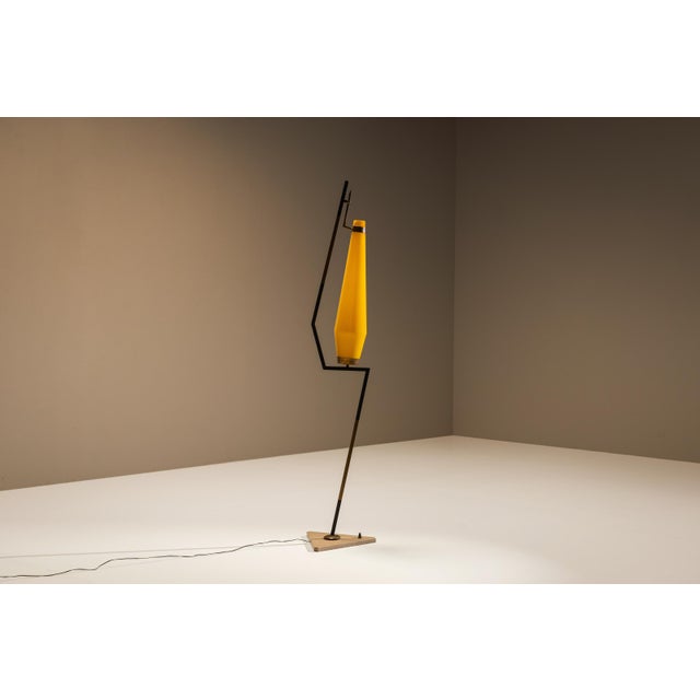 Yellow Glass Floor Lamp by Gino Vistosi for Stilnovo, Italy, 1960s For Sale - Image 6 of 12