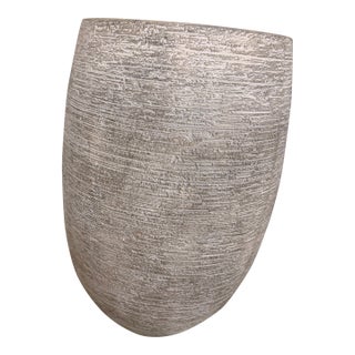West Elm Curved Round Indoor/Outdoor Planter For Sale