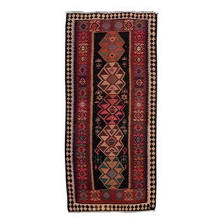 Mid-20th Century Vintage Kilim Runner Rug 5' 1" X 12' 2''. For Sale