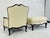 Christopher Guy French Regency Style Lounge Chair & Ottoman in Cream Upholstery For Sale In Los Angeles - Image 6 of 18