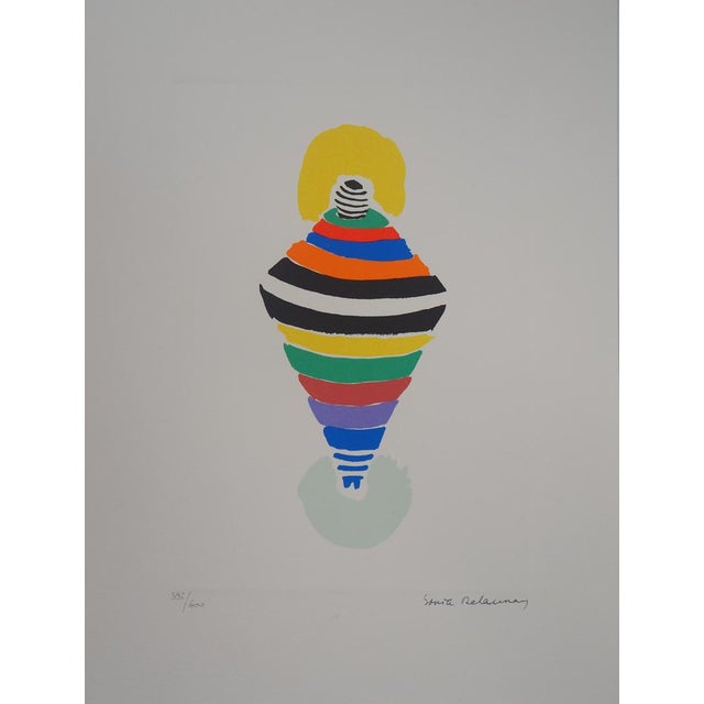 After Sonia Delaunay, Abstract Composition, 1994, Lithograph, Set of 4 For Sale - Image 5 of 18