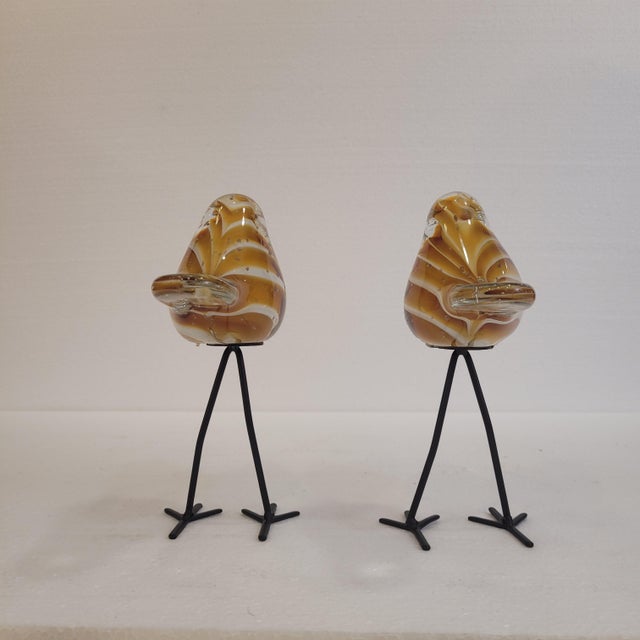 Little Birds in Blown Glass from Chehoma, France, 2000s, Set of 2 For Sale - Image 4 of 16