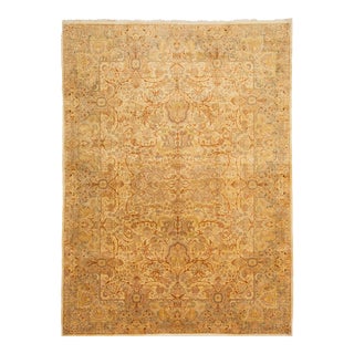 Allover Designed Persian Tabriz Wool Rug in Beige From the 1940s For Sale