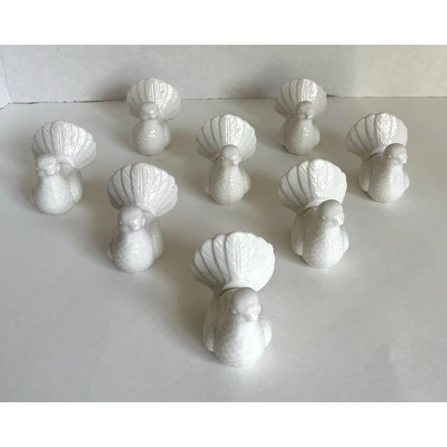 Here is a beautiful set of EIGHT figurative dove bird place card holders made by Shafford in the 1960's. Each one has...