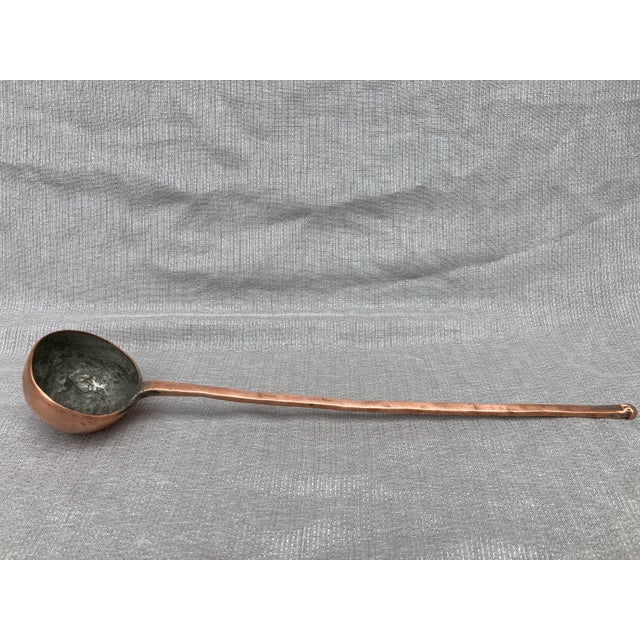 Metal Antique Polished Copper Ladle For Sale - Image 7 of 10