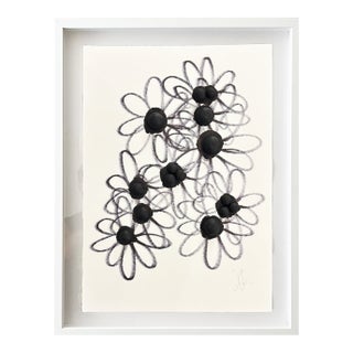 Minimalist Black & White Botanical Abstract, Framed by Jake Poser For Sale