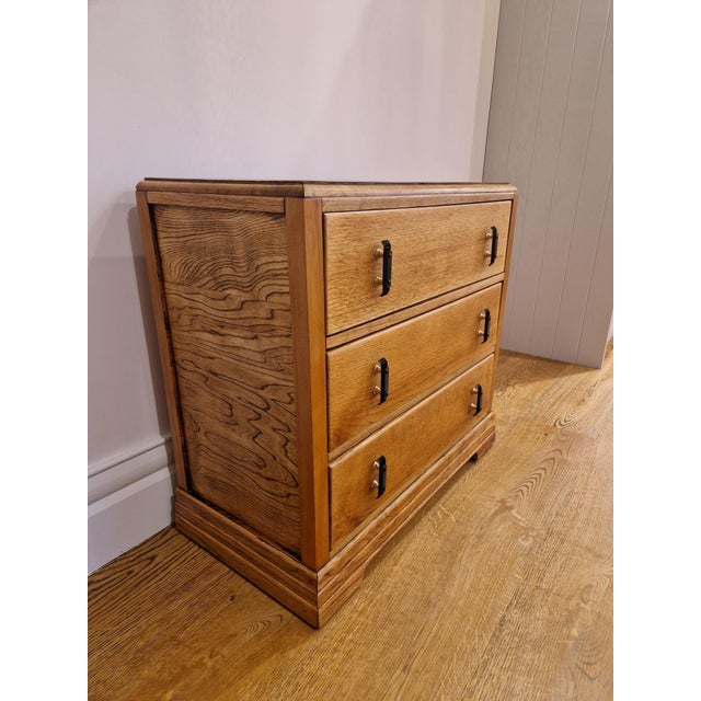 Art Deco Oak Chest of Drawers, 1930s For Sale - Image 6 of 17