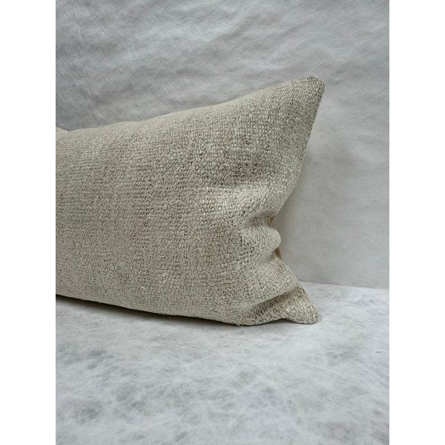 Turkish Hemp Pillow Cushion Natural Beige Pillow Cushion Cover 16" x 24" #30160 Enhance your home decor with our Kilim...