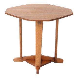 Art Deco Amsterdamse School Center Table in Oak, 1920s For Sale