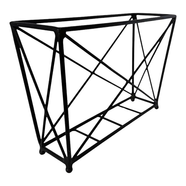 Neoclassical French Directoire Style Black Iron Magazine Holder For Sale