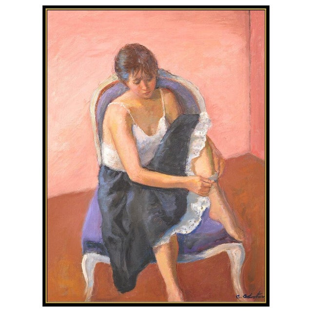 Figurative Mid 20th Century Silken Adornment, Constantin Chatov For Sale - Image 3 of 5