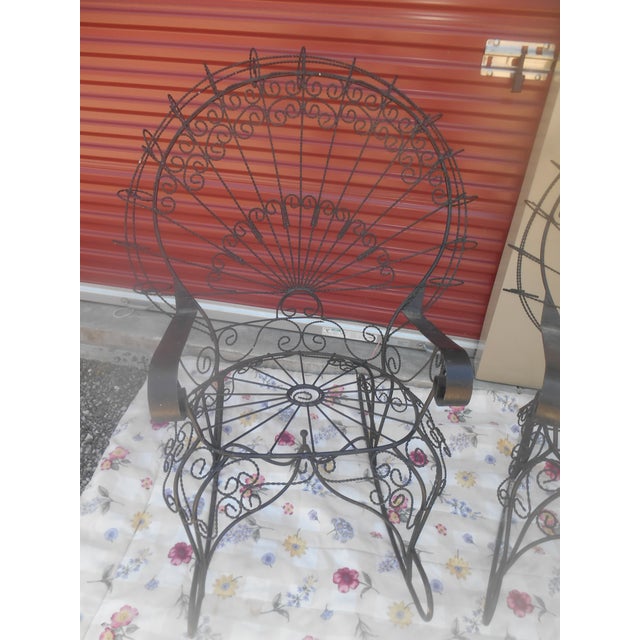 Mid 20th Century Stunning Salterini 3 Piece Peacock Patio Set For Sale - Image 5 of 7
