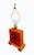 This beautiful Oriental style lamp is made of Rosewood with a brass medallion in the center and a premier print Gigi...