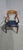 A superb quality early Victorian desk chair with blue leather serpentine fronted seat, in excellent overall condition. 37"...