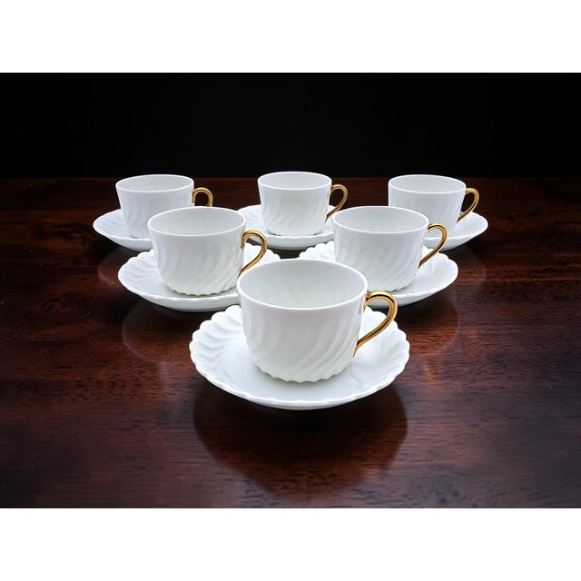 Ancona Teacups by Richard Ginori for Doccia Manufacture, 1980s, Set of 12 For Sale - Image 10 of 10