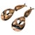 Arts & Crafts Signed Renoir Mid-Century Copper Oversized Dangle Earrings, United States For Sale - Image 3 of 5