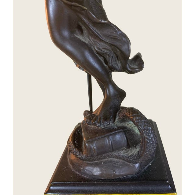 Metal Original Antique 19th C Blind Lady Justice Bronze Signed A. Mayer For Sale - Image 7 of 11