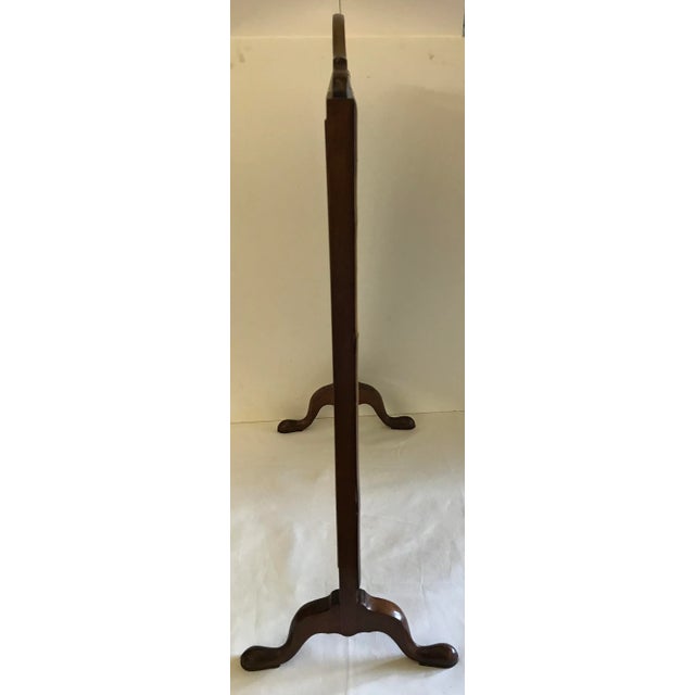 Antique Beaded Needlepoint Under Glass Fire Screen For Sale - Image 4 of 12