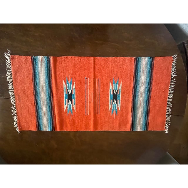 This is from my private collection of Chimayo rugs that I personally purchased about 30 years back in time. This beauty...