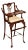 Madison Square Chippendale Style Mahogany Child's High Chair For Sale