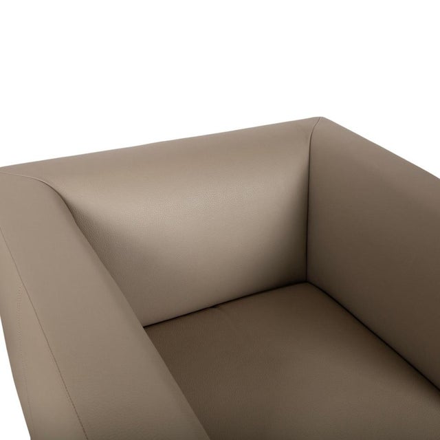 Modern Jaan Lounge Chair in Cream Leather and Chrome from Walter Knoll / Wilhelm Knoll For Sale - Image 3 of 14