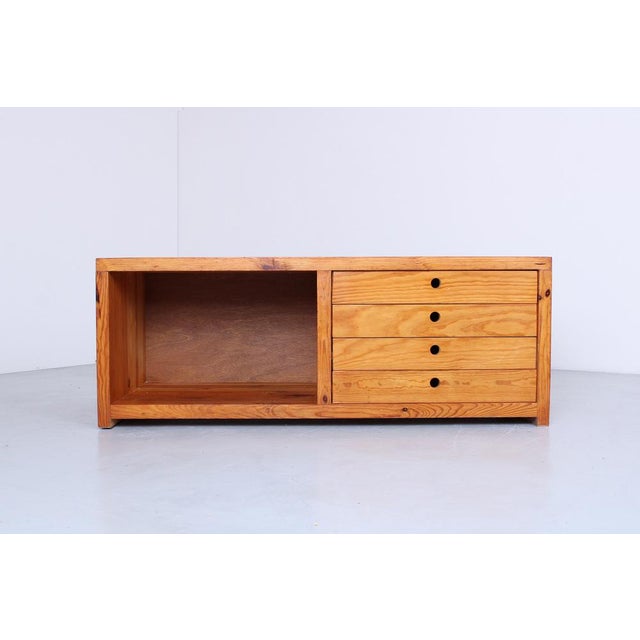 Mid-Century Modern Small Sideboard in Pinewood by Ate Van Apeldoorn for Houtwerk Hattem, 1960s For Sale - Image 3 of 17