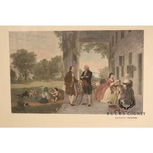 The Home Of George Washington Colored Engraving After Thomas Oldham Barlow For Sale - Image 4 of 18