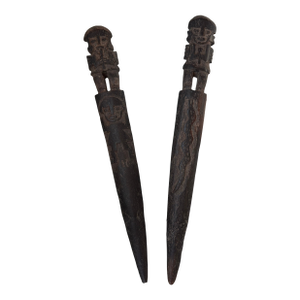 Pre-Columbian Chancay Bone Weaving Swords, Circa 1000 - 1470 Ad.