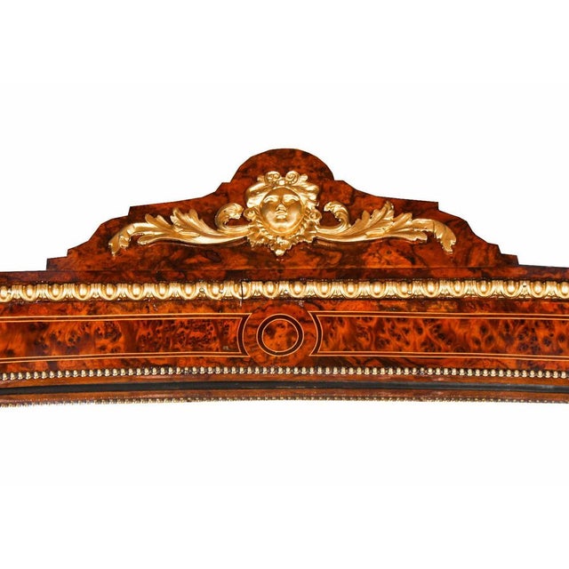 Victorian Burr Walnut Sevres Plaque Credenza with Mirror Back, 19th Century For Sale - Image 3 of 18