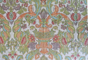 “Palomar” Jacobean-Style Printed Linen Fabric by Kravet- 1.75 Yards -