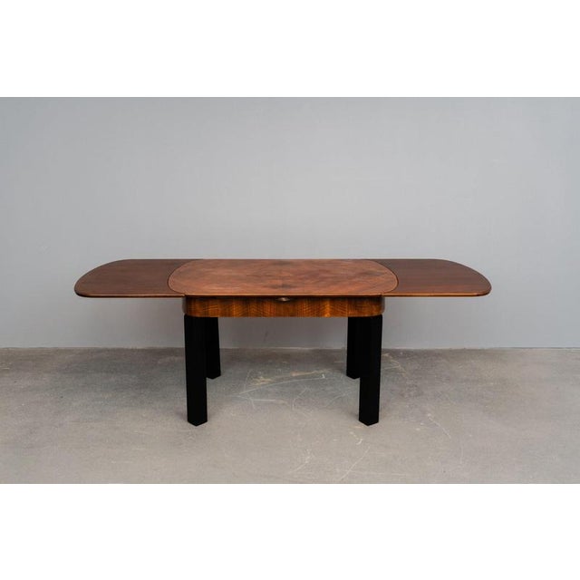 Art Deco Dining Table in Walnut, 1930s For Sale - Image 15 of 18