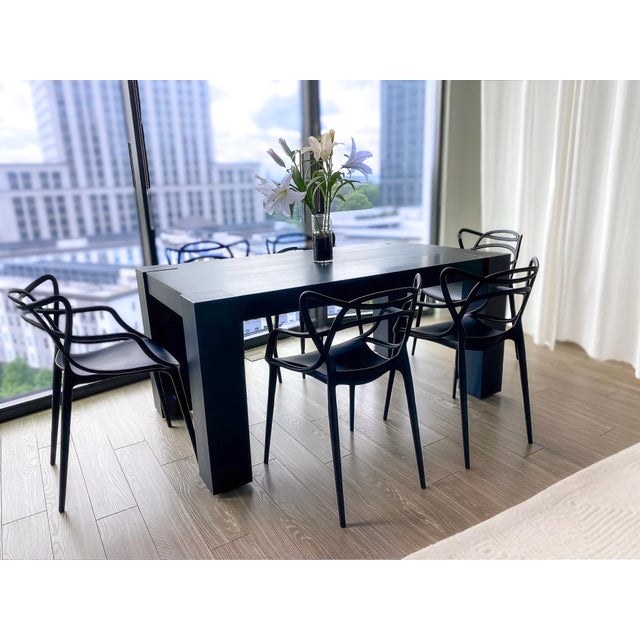 Mid-Century Modern Kartell Masters by Philippe Starck Black Chair - 6 in Excellent Condition- Indoor / Outdoor For Sale - Image 3 of 7