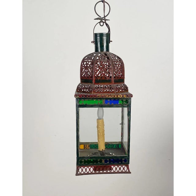 Turkish Vintage Ottoman Style Lantern, Mid Century For Sale - Image 3 of 8
