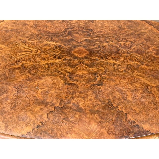 Vintage Estate Burl Walnut Wood Large Oval Low Coffee Table For Sale - Image 15 of 15