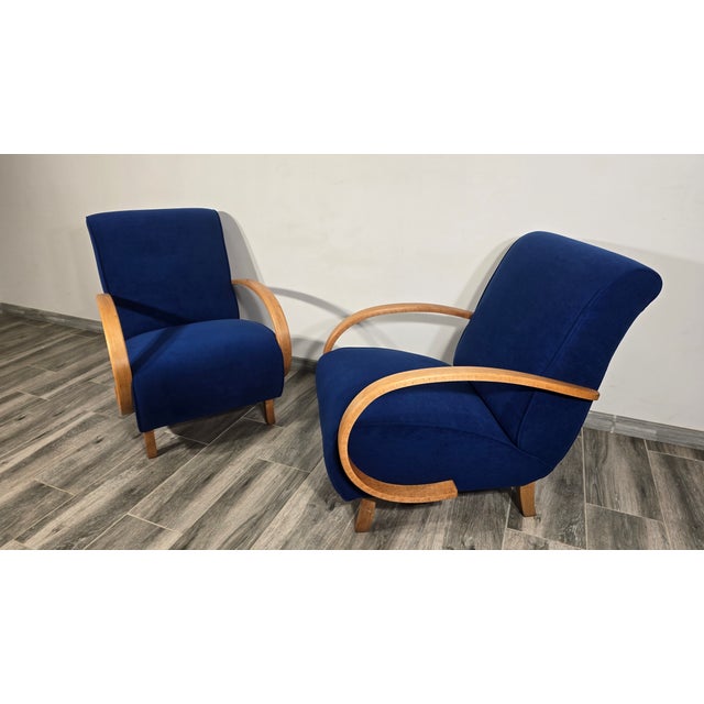 Lounge Chairs from Jindrich Halabala, 1940s, Set of 2 For Sale - Image 9 of 15