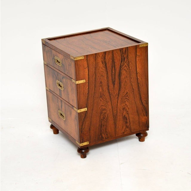 Antique Military Campaign Side Chest of Drawers, 1930s For Sale - Image 4 of 9