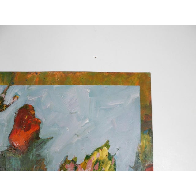 Late 20th Century Contemporary Expressionist Flower Garden Painting For Sale - Image 5 of 7