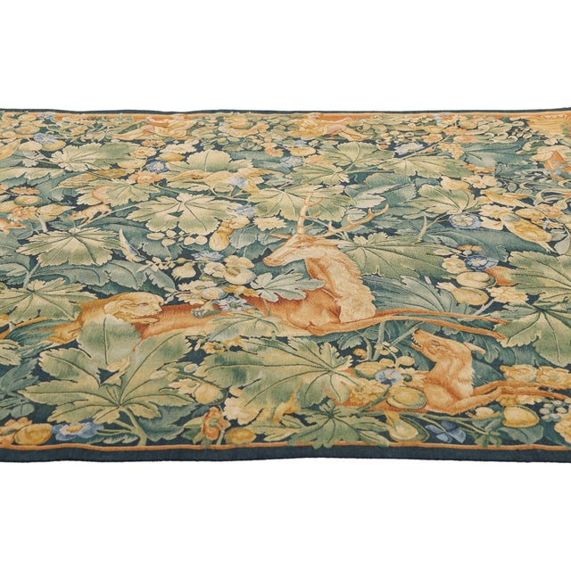 Renaissance Vintage Chinese Aubusson Tapestry, 05'08 X 05'01 For Sale - Image 3 of 10